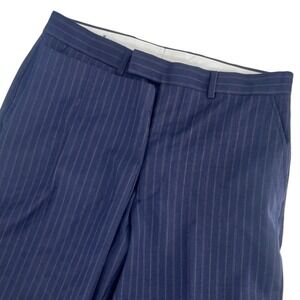 Austin Reed London Men's Navy Pinstripe Wool Dress Pants 32x28 Office Slacks